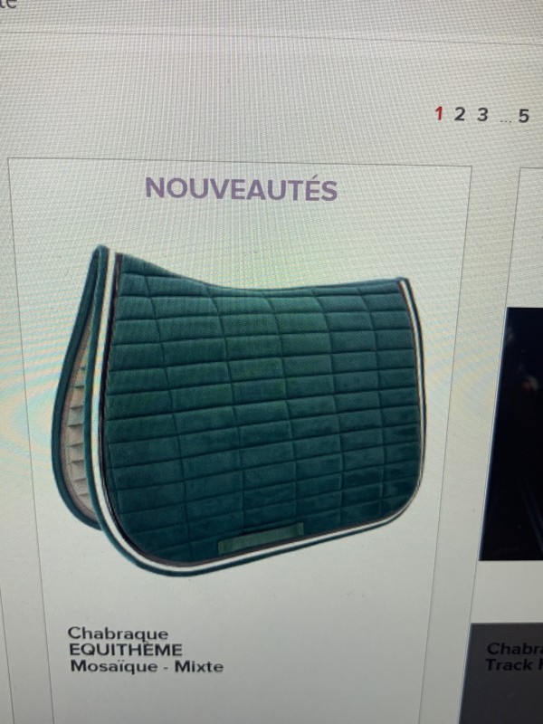 Acheter un tapis de selle de forme mixte en velours vert à côté de Bordeaux.
