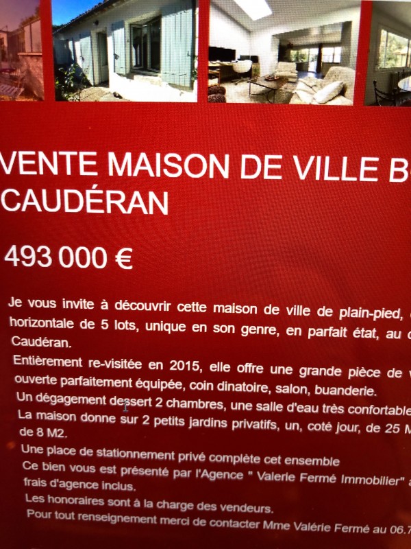 Acheter une maison de ville de plein pied en plein cœur de Bordeaux
