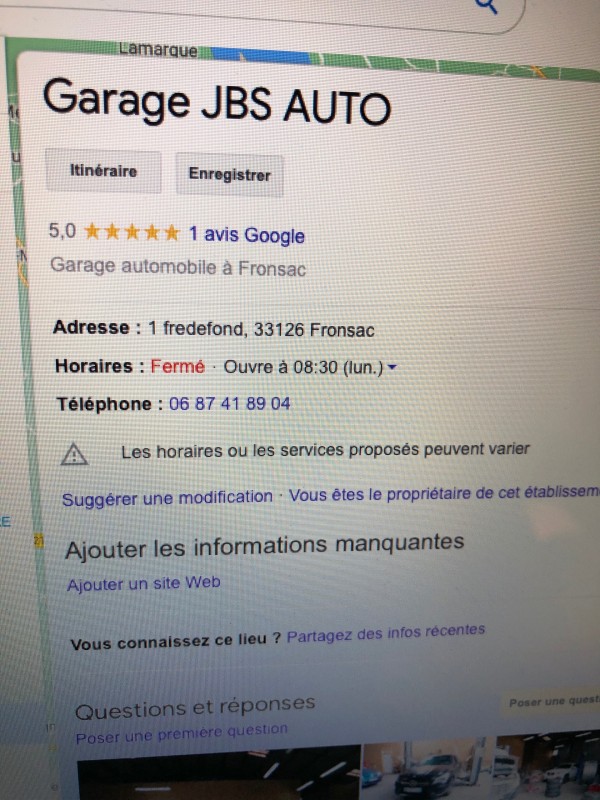 Trouver un garage automobile pour Débosselage de ma voiture à Fronsac près de Libourne